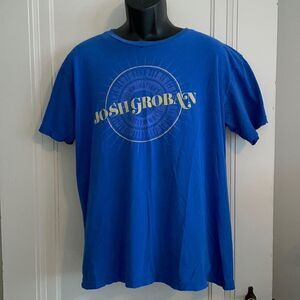 American Apperal Josh Groban Illuminations blue cotton distressed T-shirt